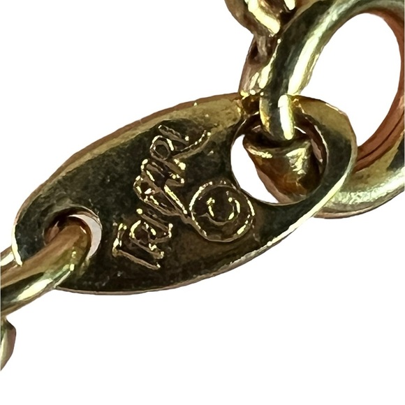 Vintage Trifari Gold Plated & Black Twisted Tope Chain Necklace - Picture 4 of 6